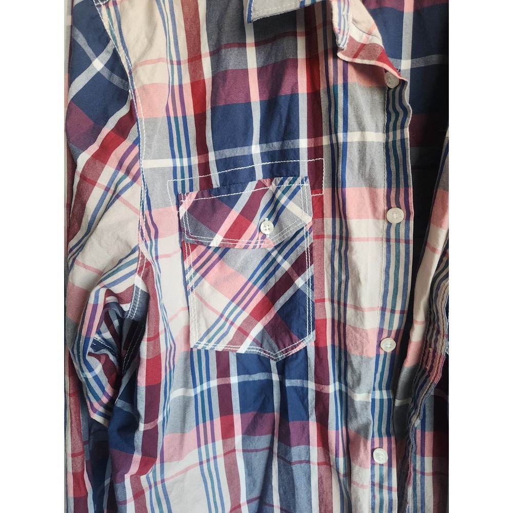 American Rag Long Sleeve Plaid Flannel Button Up Men's Cotton Shirt Size XL - Picture 3 of 9